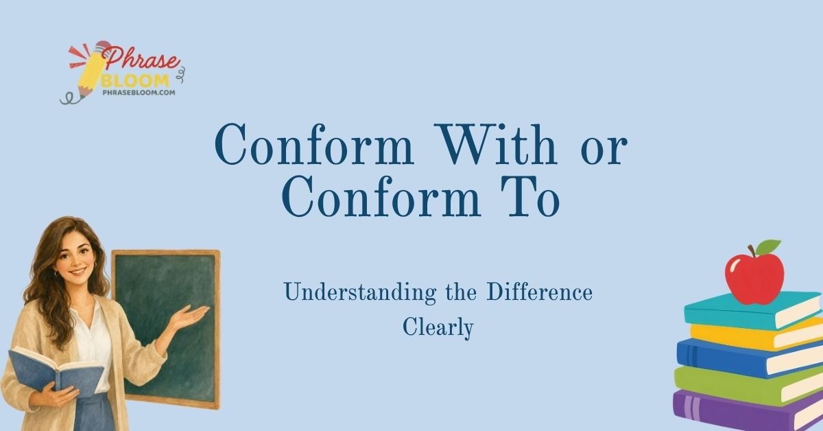 Conform With or Conform To: Understanding the Difference Clearly