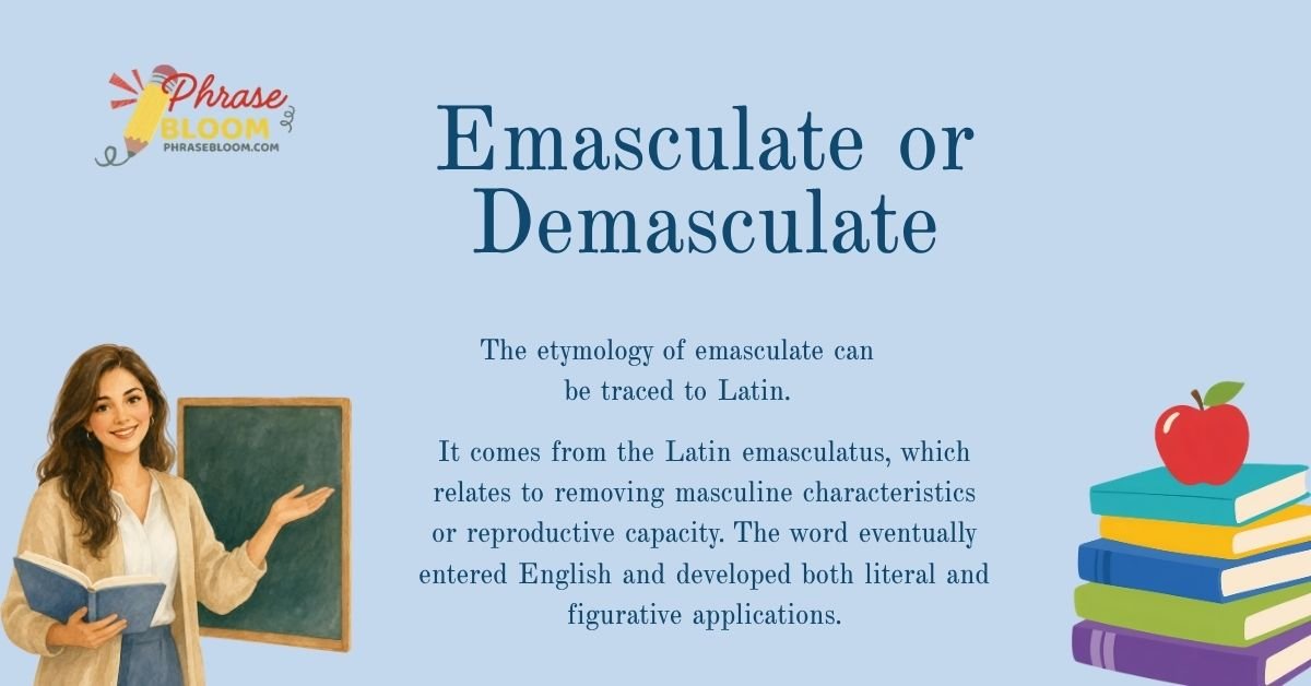 Emasculate or Demasculate