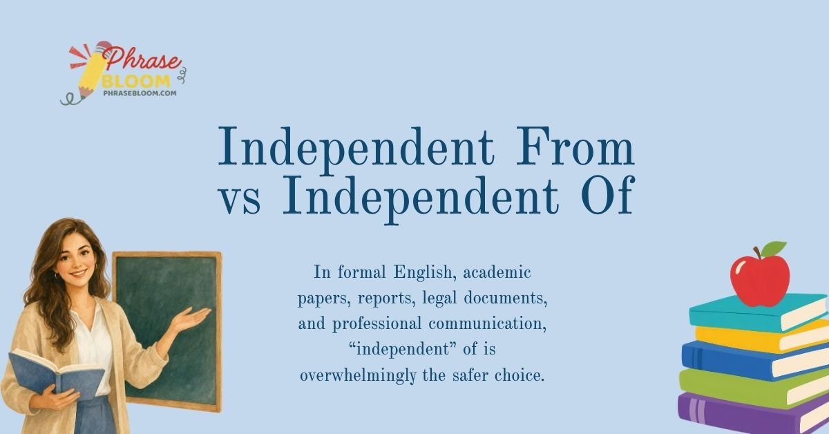 Independent From vs Independent Of