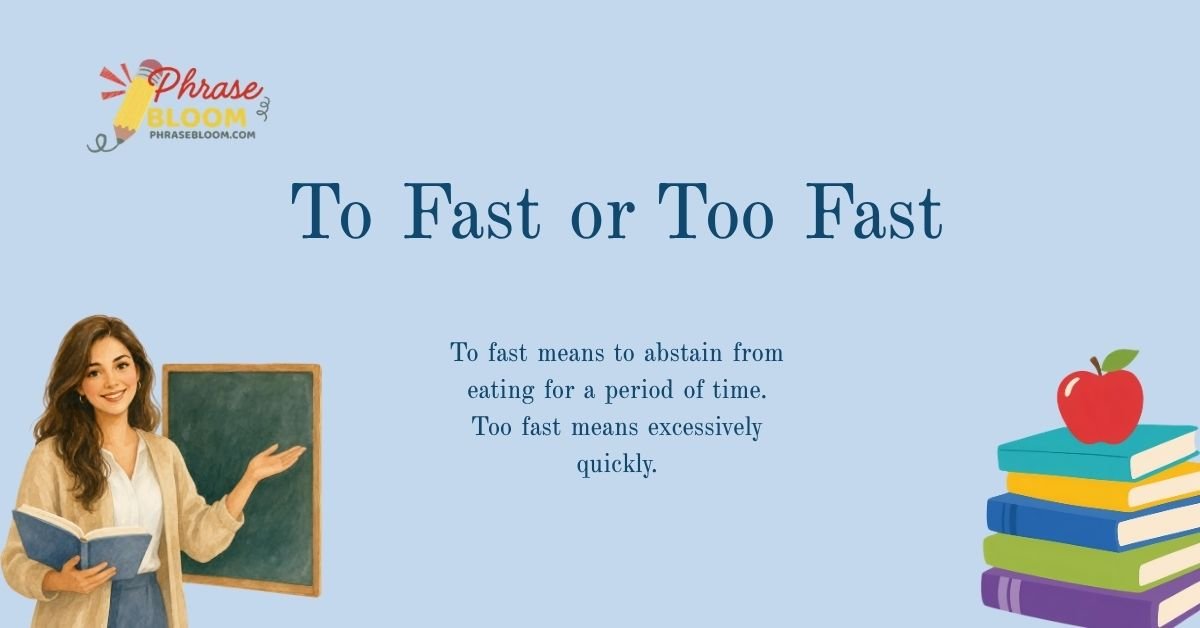 To Fast or Too Fast