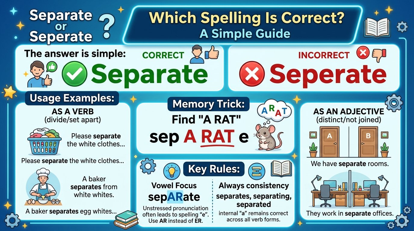 Separate or Seperate