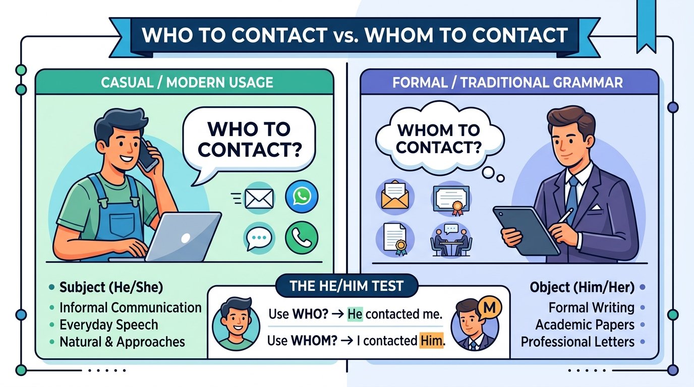 Who to Contact or Whom to Contact