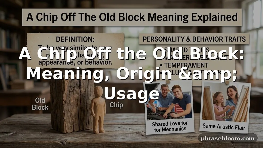 A Chip Off the Old Block: Meaning Explained