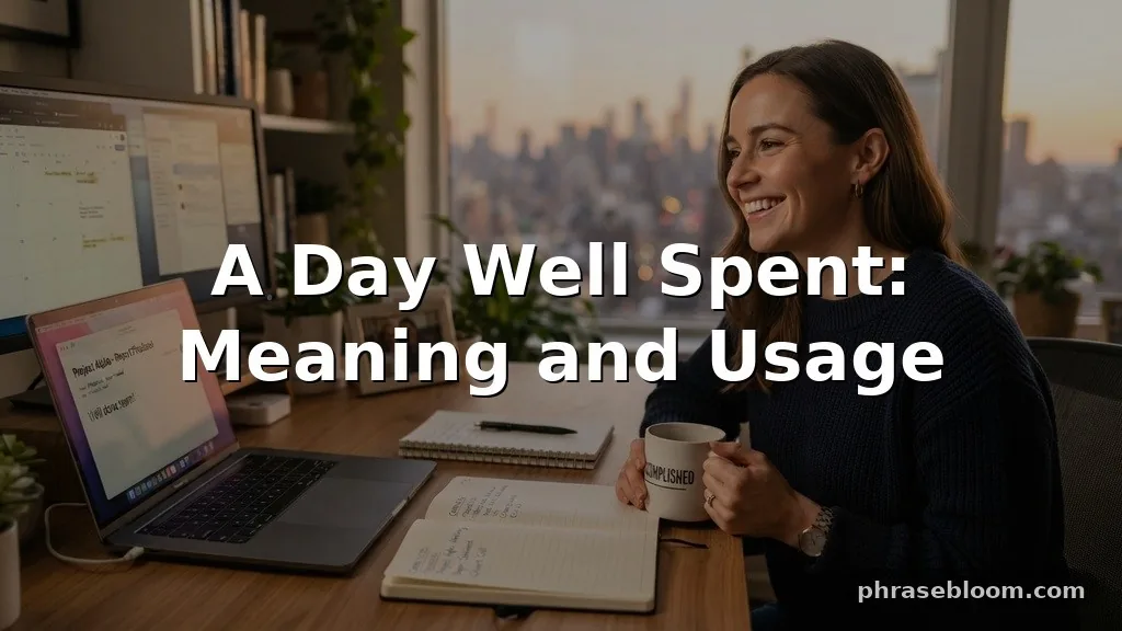 A Day Well Spent: Meaning and Usage