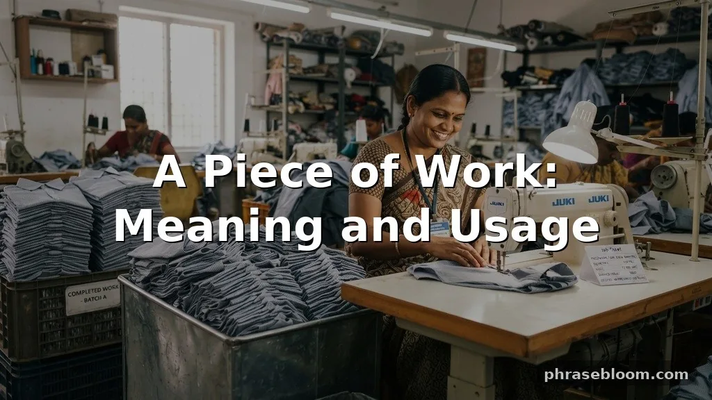 A Piece of Work: Meaning and Usage