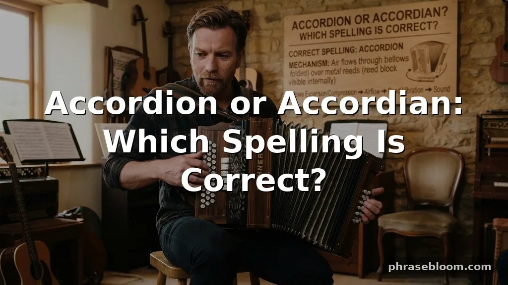 Accordion or Accordian: Which Spelling Is Correct?