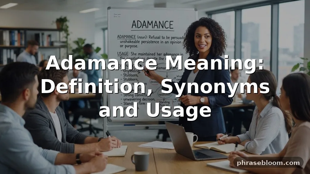 Adamance Meaning: Definition and Usage
