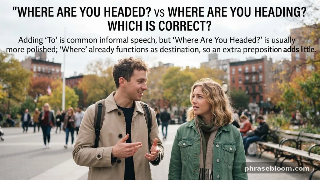Adding an unnecessary “to” - Where Are You Headed vs Heading: Which Is Correct?