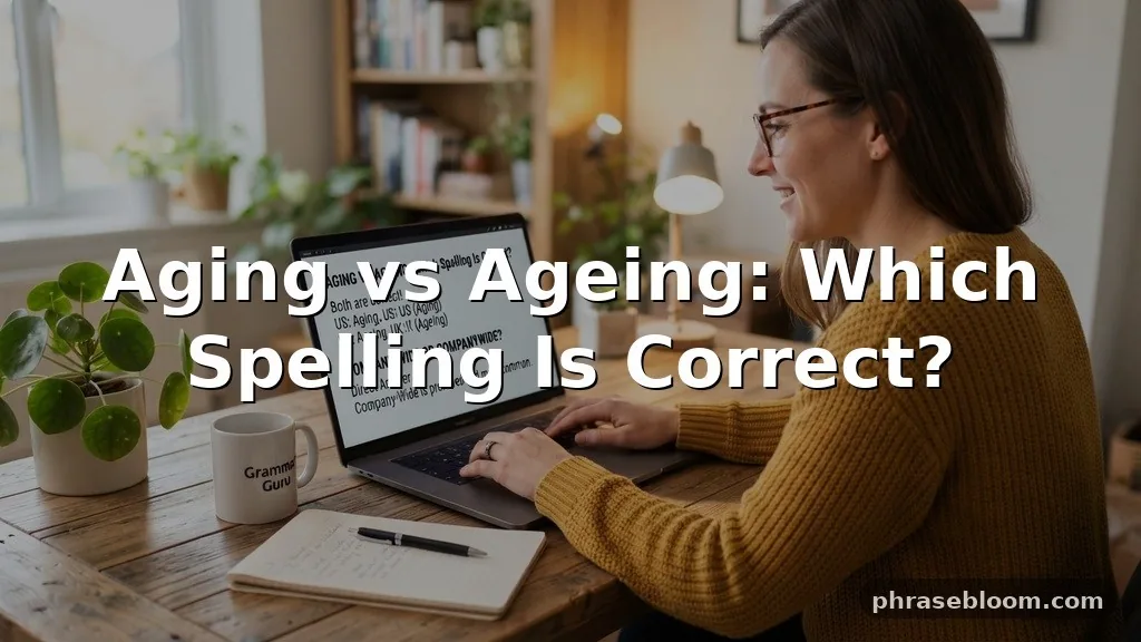 Aging vs Ageing: Which Spelling Is Correct?