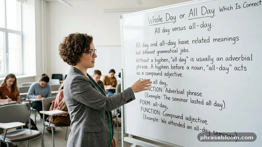All day versus all-day - Whole Day or All Day: Which Is Correct?