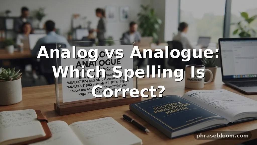 Analog vs Analogue: Which Spelling Is Correct?