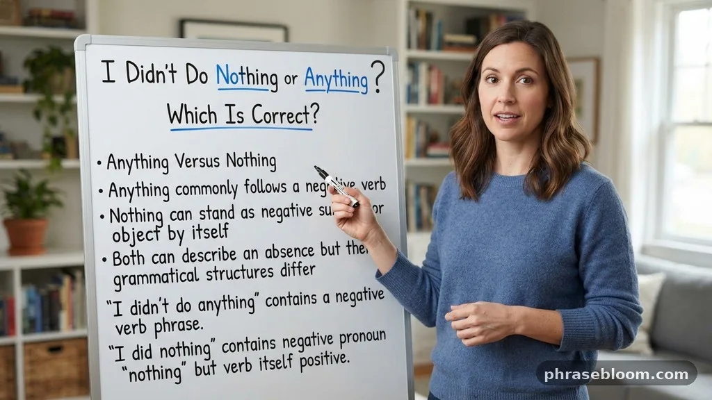 “Anything” Versus “Nothing” - I Didn’t Do Nothing or Anything: Which Is Correct?