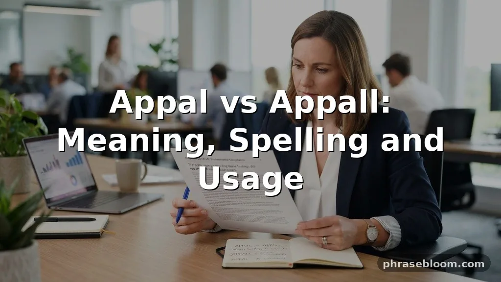 Appal vs Appall: Which Spelling Is Correct?