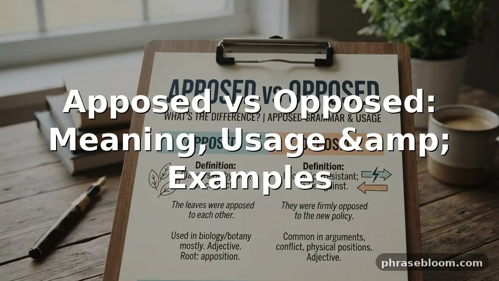 Apposed vs Opposed: What’s the Difference?