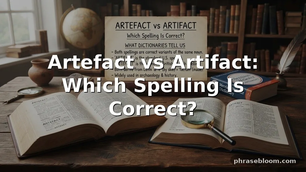 Artefact vs Artifact: Which Spelling Is Correct?