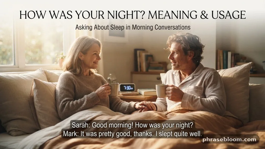 Asking about sleep - How Was Your Night? Meaning and Usage