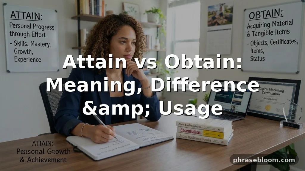Attain vs Obtain: What’s the Difference?