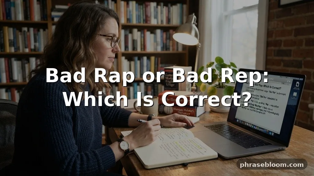 Bad Rap or Bad Rep: Which Is Correct?