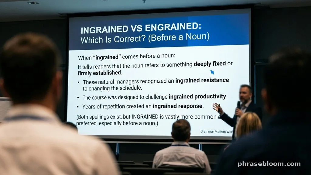 Before a noun - Ingrained vs Engrained: Which Is Correct?