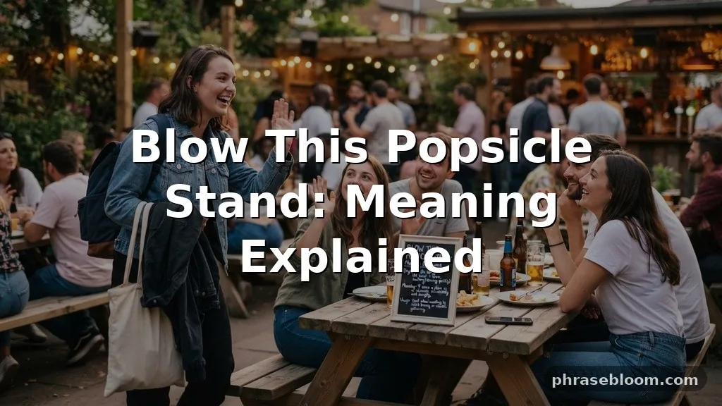 Blow This Popsicle Stand: Meaning Explained