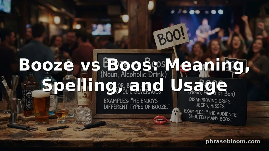 Booze vs Boos: What’s the Difference?