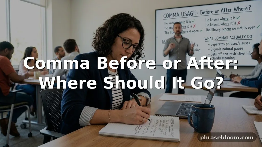 Comma Before or After: Where Should It Go?