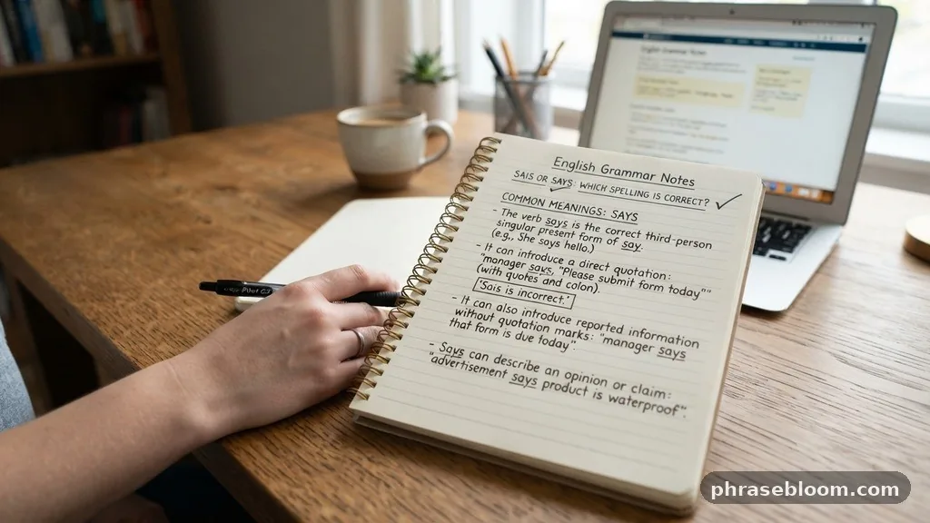Common meanings of says - Sais or Says: Which Spelling Is Correct?