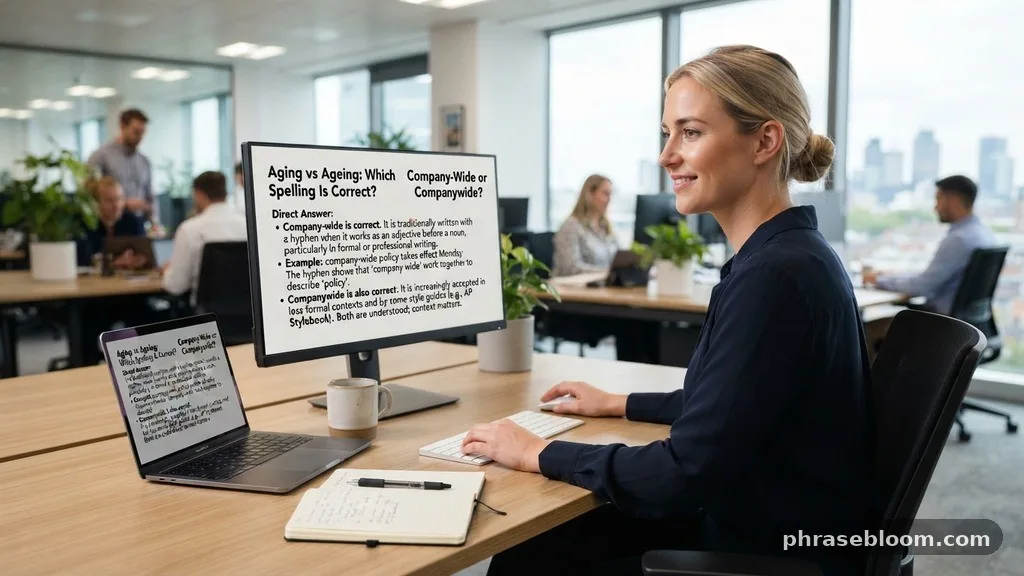 Company-Wide or Companywide: The Direct Answer - Aging vs Ageing: Which Spelling Is Correct?