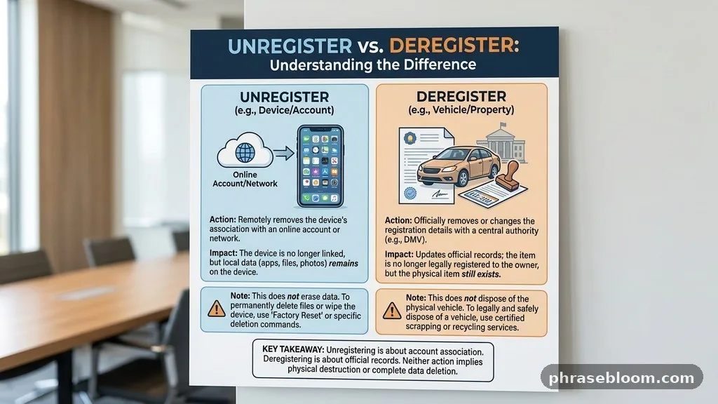 Confusing removal with deletion - Unregister vs Deregister: What’s the Difference?