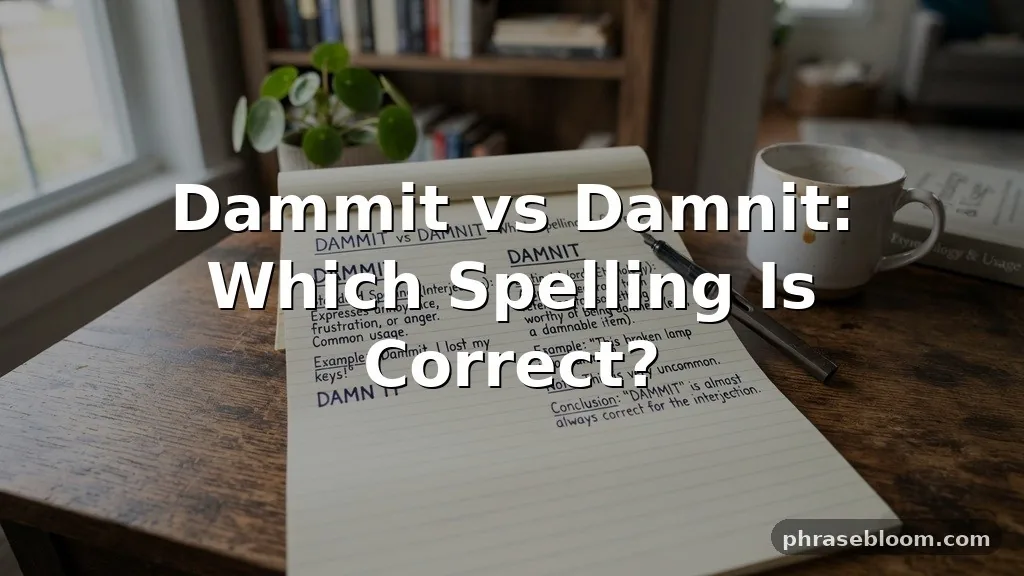 Dammit vs Damnit: Which Spelling Is Correct?