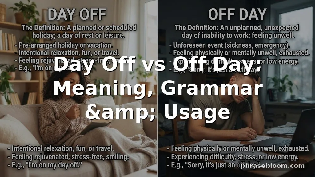 Day Off vs Off Day: What’s the Difference?