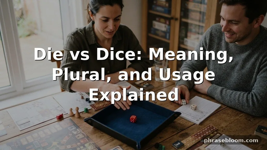 Die vs Dice: What’s the Difference?