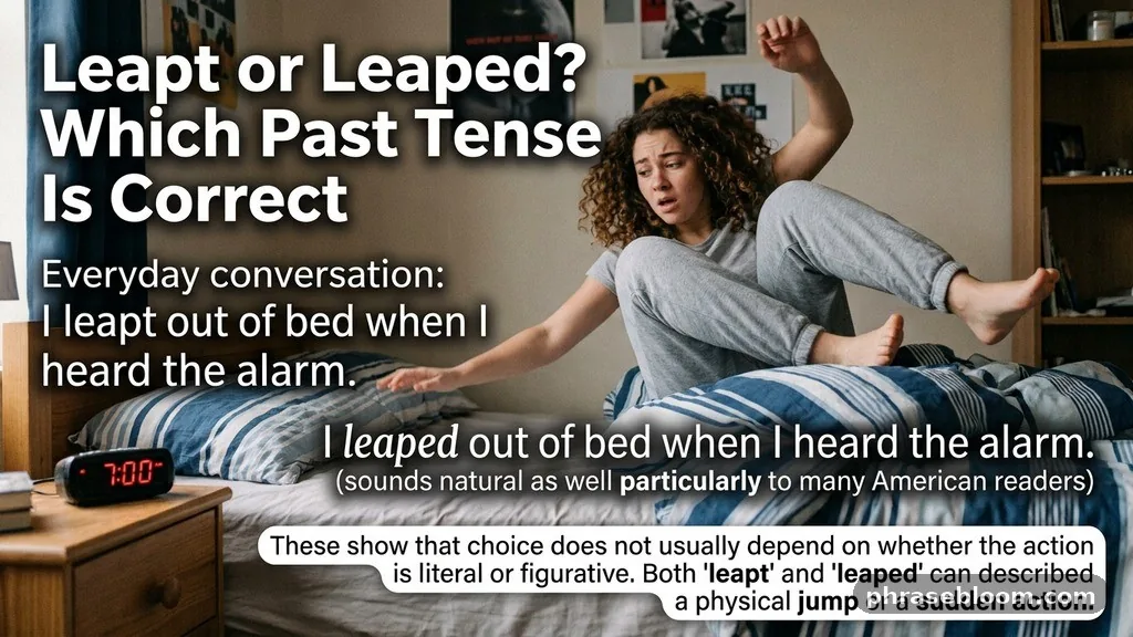 Everyday conversation - Leapt or Leaped: Which Past Tense Is Correct?