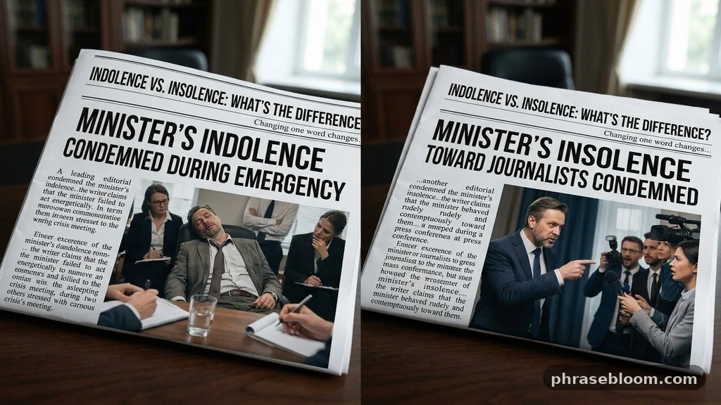Examples involving public and formal language - Indolence vs Insolence: What’s the Difference?