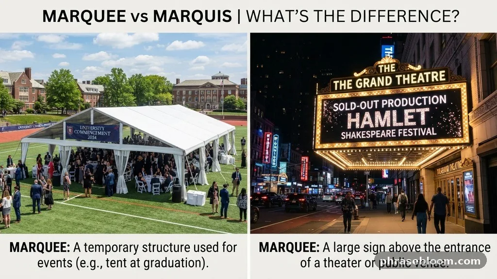 Examples with marquee - Marquee vs Marquis: What’s the Difference?