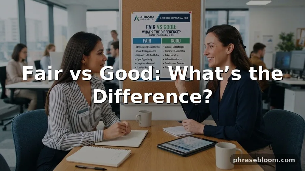 Fair vs Good: What’s the Difference?