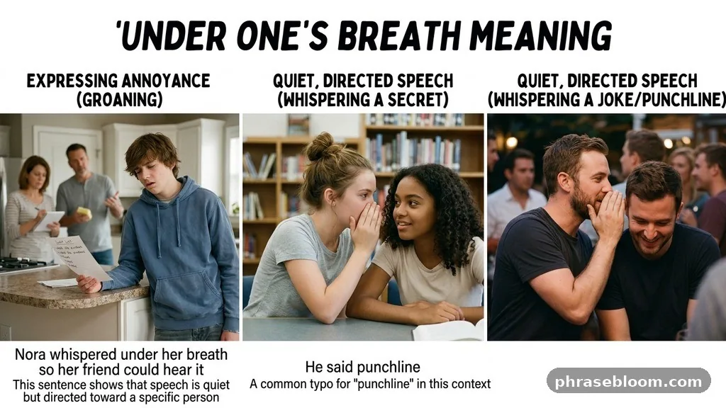Family and social examples - Under One’s Breath: Meaning and Examples
