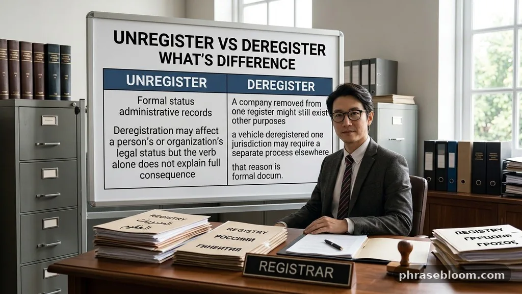 Formal status and administrative records - Unregister vs Deregister: What’s the Difference?