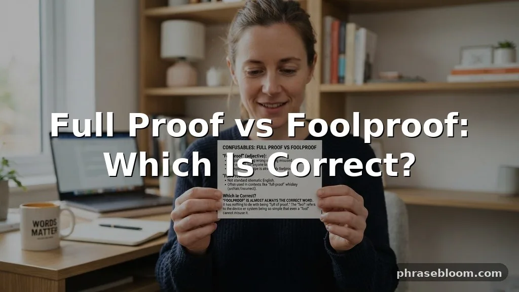 Full Proof vs Foolproof: Which Is Correct?