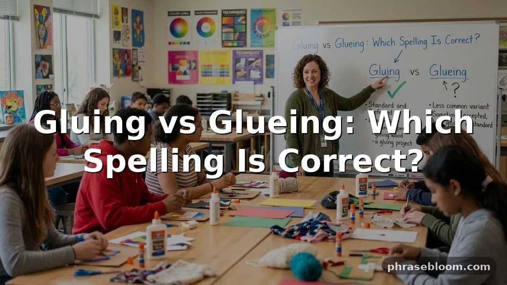 Gluing vs Glueing: Which Spelling Is Correct?