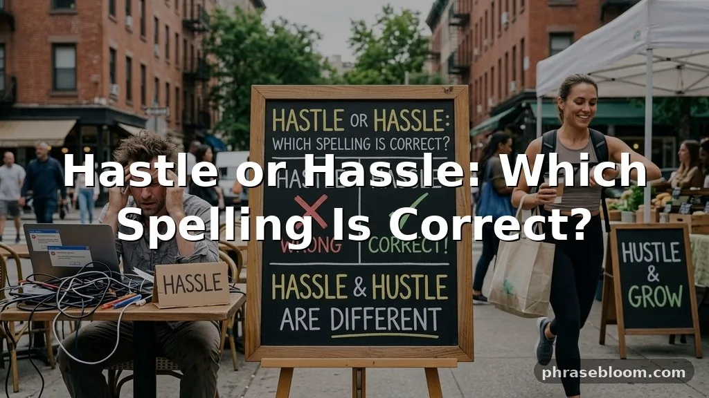 Hastle or Hassle: Which Spelling Is Correct?