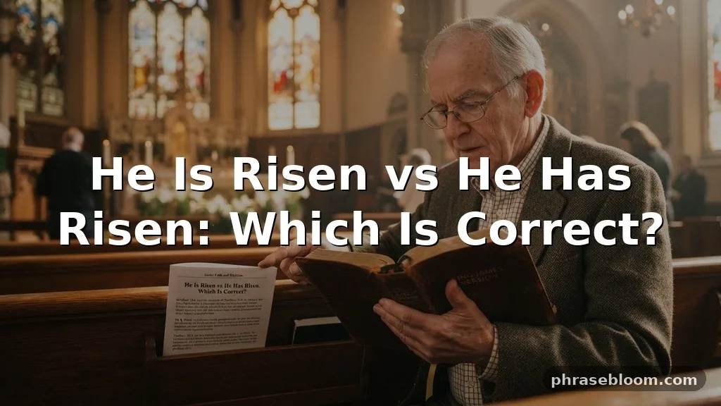He Is Risen vs He Has Risen: Which Is Correct?
