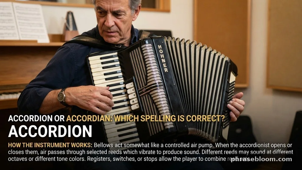 How the instrument works - Accordion or Accordian: Which Spelling Is Correct?