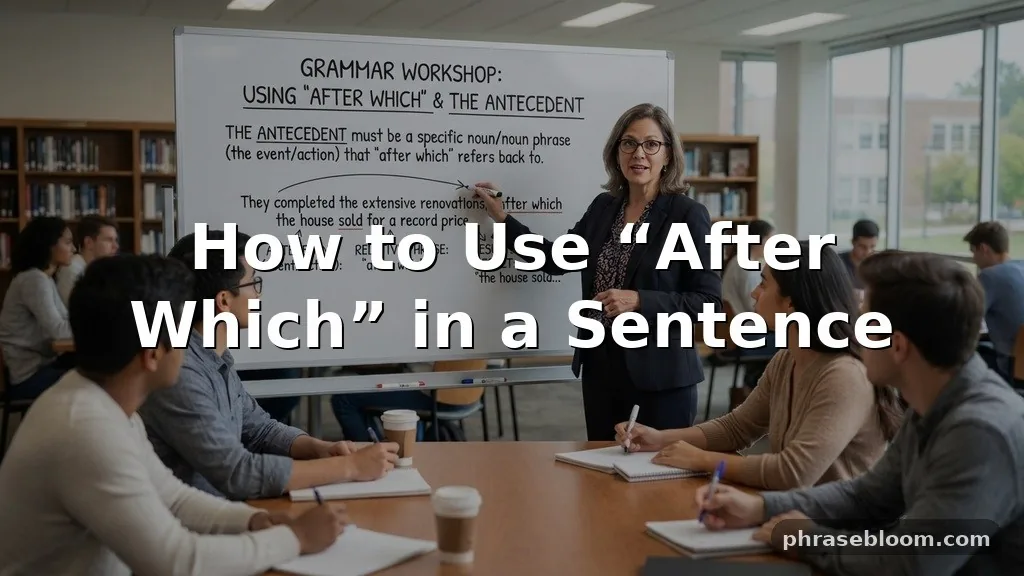 How to Use “After Which” in a Sentence