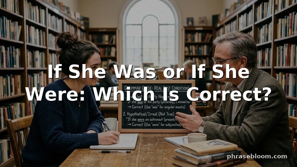 If She Was or If She Were: Which Is Correct?