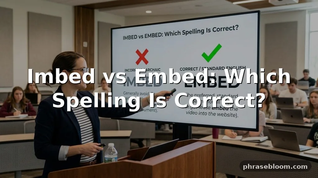 Imbed vs Embed: Which Spelling Is Correct?