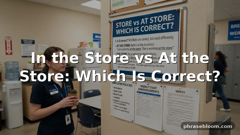 In the Store vs At the Store: Which Is Correct?