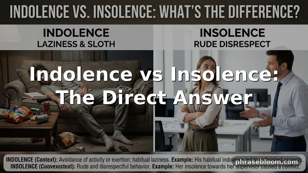 Indolence vs Insolence: What’s the Difference?
