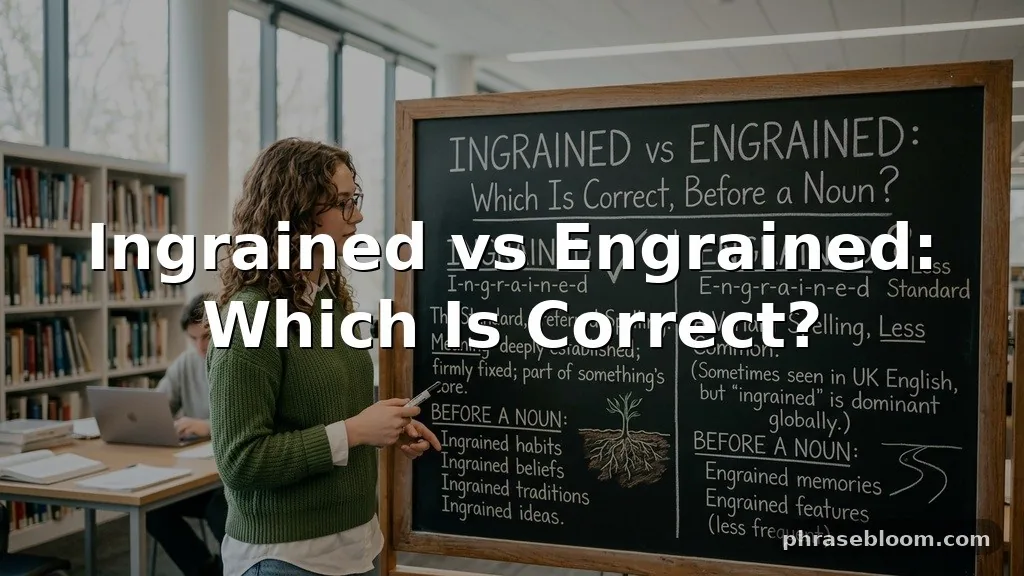 Ingrained vs Engrained: Which Is Correct?