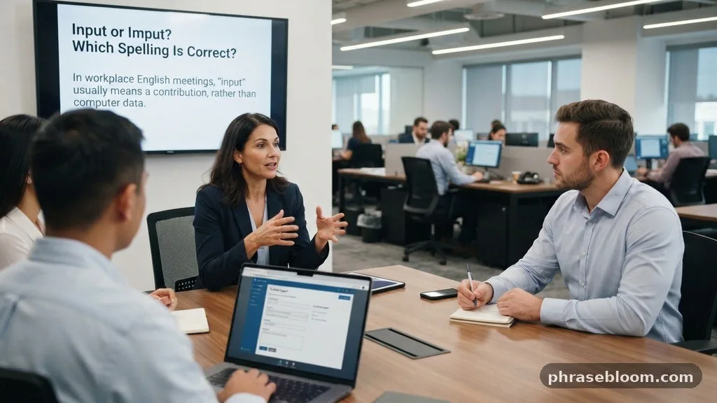 Input in spoken workplace English - Input or Imput: Which Spelling Is Correct?